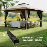 Metal Pop Up Gazebo 356cm Width x 356 Depth - Velmora