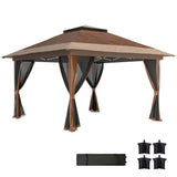 Metal Pop Up Gazebo 356cm Width x 356 Depth - Velmora