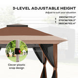 Metal Pop Up Gazebo 356cm Width x 356 Depth - Velmora