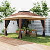 Metal Pop Up Gazebo 356cm Width x 356 Depth - Velmora