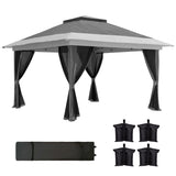 Metal Pop Up Gazebo 356cm Width x 356 Depth - Velmora