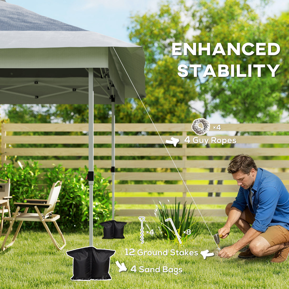 Metal Pop Up Gazebo 356cm Width x 356 Depth - Velmora