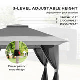 Metal Pop Up Gazebo 356cm Width x 356 Depth - Velmora