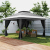 Metal Pop Up Gazebo 356cm Width x 356 Depth - Velmora