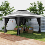Metal Pop Up Gazebo 356cm Width x 356 Depth - Velmora