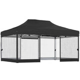 Metal Pop Up Gazebo 450cm Width x 300cm Depth With UPF50+ Heavy Duty - Velmora