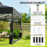Metal Pop Up Gazebo 450cm Width x 300cm Depth With UPF50+ Heavy Duty - Velmora