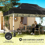 Metal Pop Up Gazebo 450cm Width x 300cm Depth With UPF50+ Heavy Duty - Velmora