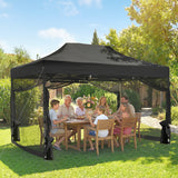 Metal Pop Up Gazebo 450cm Width x 300cm Depth With UPF50+ Heavy Duty - Velmora