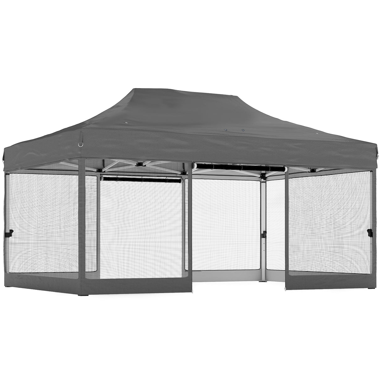 Metal Pop Up Gazebo 450cm Width x 300cm Depth With UPF50+ Heavy Duty - Velmora