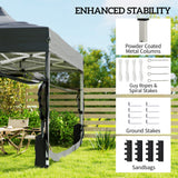 Metal Pop Up Gazebo 450cm Width x 300cm Depth With UPF50+ Heavy Duty - Velmora