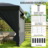 Metal Pop Up Gazebo Canopy 590cm Width x 297cm Depth With UV50+ Protection - Velmora