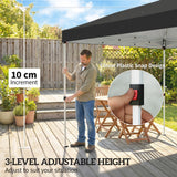 Metal Pop Up Gazebo Canopy 590cm Width x 297cm Depth With UV50+ Protection - Velmora