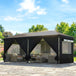 Metal Pop Up Gazebo Canopy 590cm Width x 297cm Depth With UV50+ Protection - Velmora