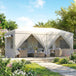 Metal Pop Up Gazebo Canopy 590cm Width x 297cm Depth With UV50+ Protection - Velmora