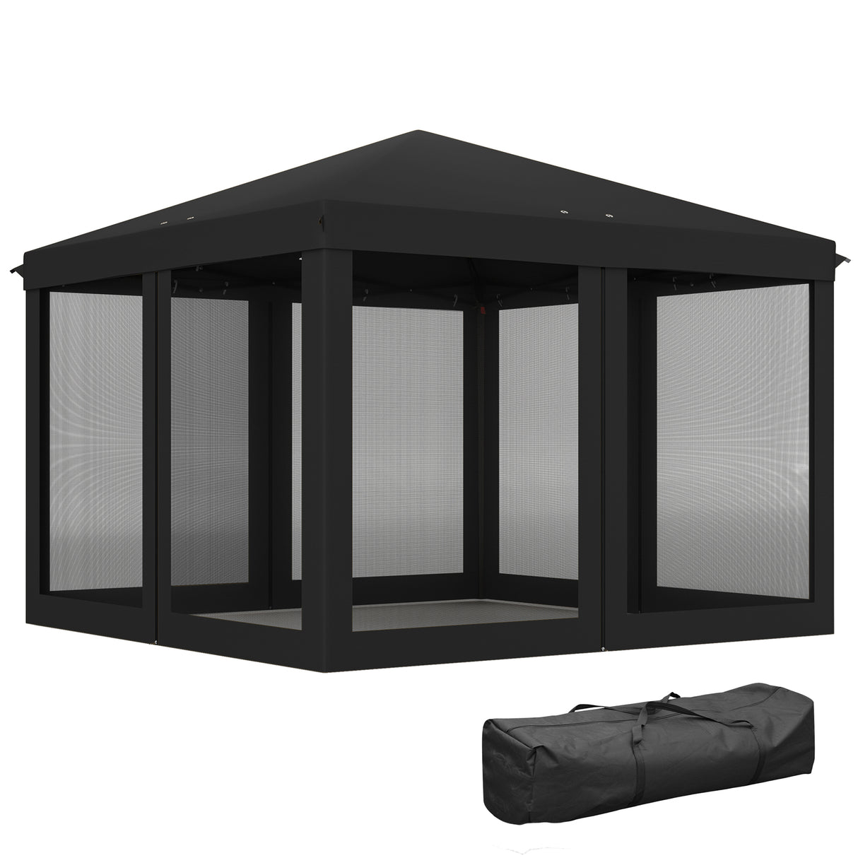 Metal Pop Up Gazebo Garden Tent Canopy 295cm Width x 295 Depth - Velmora