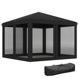 Metal Pop Up Gazebo Garden Tent Canopy 295cm Width x 295 Depth - Velmora