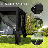 Metal Pop Up Gazebo Garden Tent Canopy 295cm Width x 295 Depth - Velmora