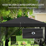 Metal Pop Up Gazebo Garden Tent Canopy 295cm Width x 295 Depth - Velmora