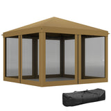 Metal Pop Up Gazebo Garden Tent Canopy 295cm Width x 295 Depth - Velmora