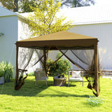 Metal Pop Up Gazebo Garden Tent Canopy 295cm Width x 295 Depth - Velmora