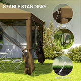Metal Pop Up Gazebo Garden Tent Canopy 295cm Width x 295 Depth - Velmora