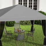 Metal Pop Up Gazebo Garden Tent Canopy 295cm Width x 295 Depth - Velmora