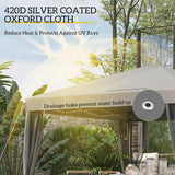 Metal Pop Up Gazebo Garden Tent Canopy 295cm Width x 295 Depth - Velmora