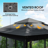 Metal Pop Up Gazebo Netting And Carry Bag 325cm Width x 325cm Depth - Velmora