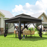 Metal Pop Up Gazebo Netting And Carry Bag 325cm Width x 325cm Depth - Velmora
