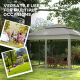 Metal Pop Up Gazebo Netting And Carry Bag 325cm Width x 325cm Depth - Velmora