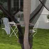 Metal Pop Up Gazebo Netting And Carry Bag 325cm Width x 325cm Depth - Velmora