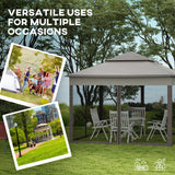 Metal Pop Up Gazebo Netting And Carry Bag 325cm Width x 325cm Depth - Velmora