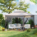 Metal Pop Up Gazebo Netting And Carry Bag 325cm Width x 325cm Depth - Velmora