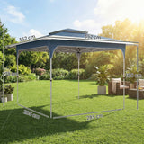 Metal Pop Up Gazebo Party Tent 285cm Width x 285cm Depth - Velmora