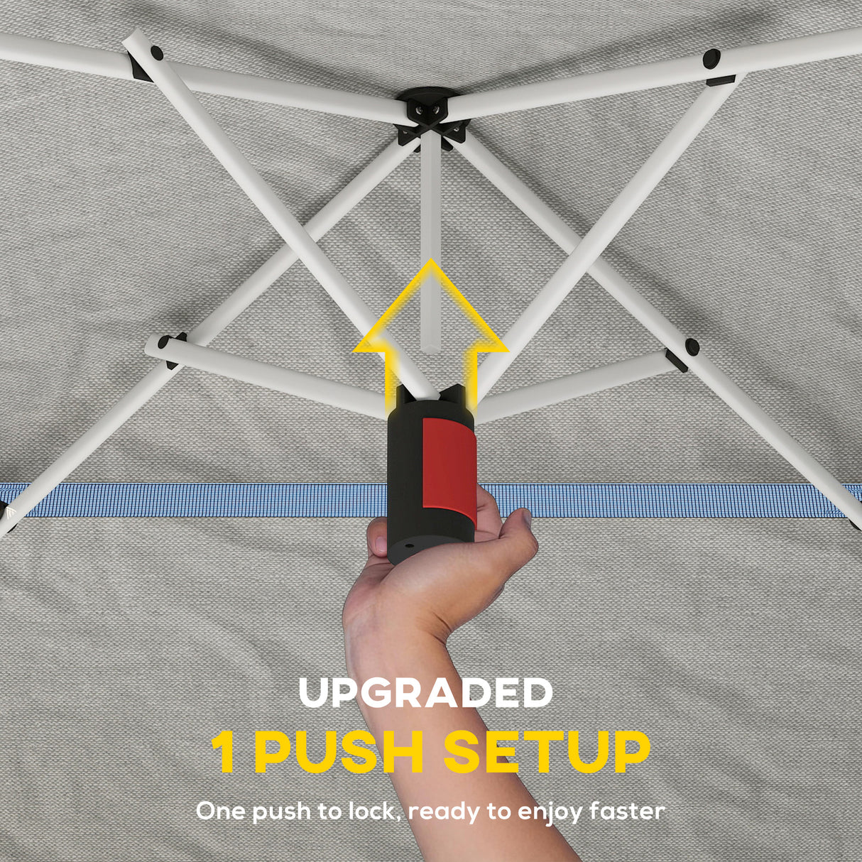 Metal Pop Up Gazebo Party Tent 285cm Width x 285cm Depth - Velmora