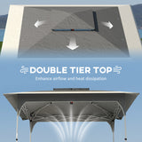 Metal Pop Up Gazebo Party Tent 285cm Width x 285cm Depth - Velmora