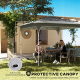 Metal Pop Up Gazebo Party Tent 285cm Width x 285cm Depth - Velmora