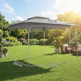 Metal Pop Up Gazebo Party Tent 285cm Width x 285cm Depth - Velmora