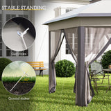 Metal Pop Up Gazebo Party Tent Canopy 405cm Width x 340cm Depth - Velmora