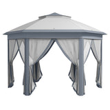Metal Pop Up Gazebo Party Tent Canopy 405cm Width x 340cm Depth - Velmora