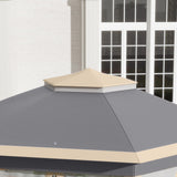 Metal Pop Up Gazebo Party Tent Canopy 405cm Width x 340cm Depth - Velmora