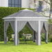 Metal Pop Up Gazebo Party Tent Canopy 405cm Width x 340cm Depth - Velmora