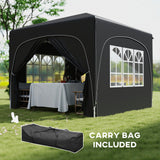 Metal Pop Up Gazebo Shelter 300cm Width x 300 Depth - Velmora