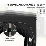 Metal Pop Up Gazebo Shelter 300cm Width x 300 Depth - Velmora