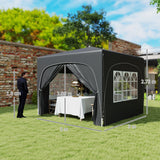 Metal Pop Up Gazebo Shelter 300cm Width x 300 Depth - Velmora