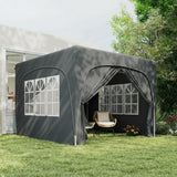 Metal Pop Up Gazebo Shelter 300cm Width x 300 Depth - Velmora