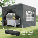 Metal Pop Up Gazebo Shelter 300cm Width x 300 Depth - Velmora