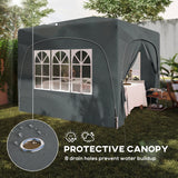 Metal Pop Up Gazebo Shelter 300cm Width x 300 Depth - Velmora