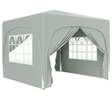 Metal Pop Up Gazebo Shelter 300cm Width x 300 Depth - Velmora